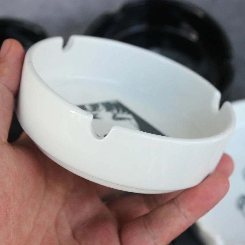 Ceramic Ashtray Home Office Fashion Round Portable Cigarette Ash Tray Holder for Boyfriend Girlfriend portable ashtray cigarettes ashtray silicone ashtray stainless steel ashtray metal ashtray air purifier ashtray wood ashtray ceramic ashtray