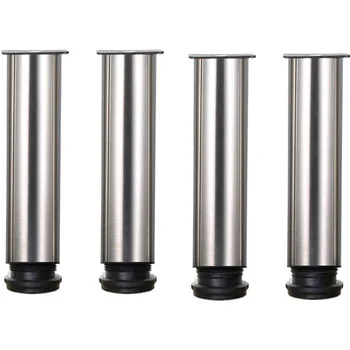 

4pcs Adjustable Furniture Legs Multifunction Kitchen Cabinet Table Feet House TV Desk Worktop Bar Stainless Steel Solid Round