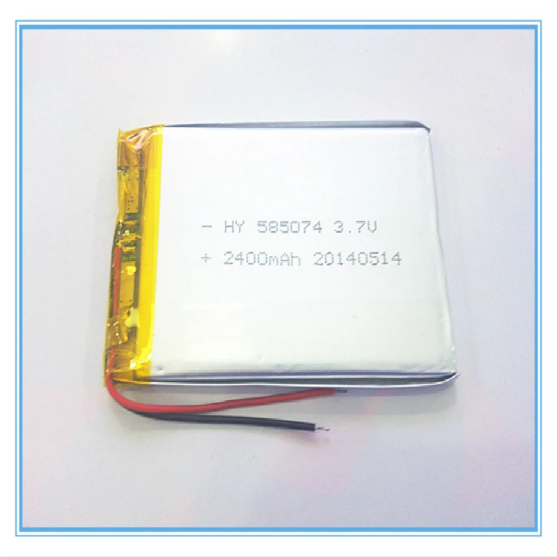 587074 607075 3.7V 2400mAH PLIB polymer lithium ion / Li-ion battery for dvr GPS mp3 mp4 cell phone speaker | Электроника