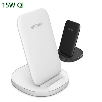 

15W Qi Wireless Charger Stand For iPhone SE2 X XS MAX XR 11 Pro 8 Samsung S20 S10 S9 Fast Charging Dock Station Phone Charger