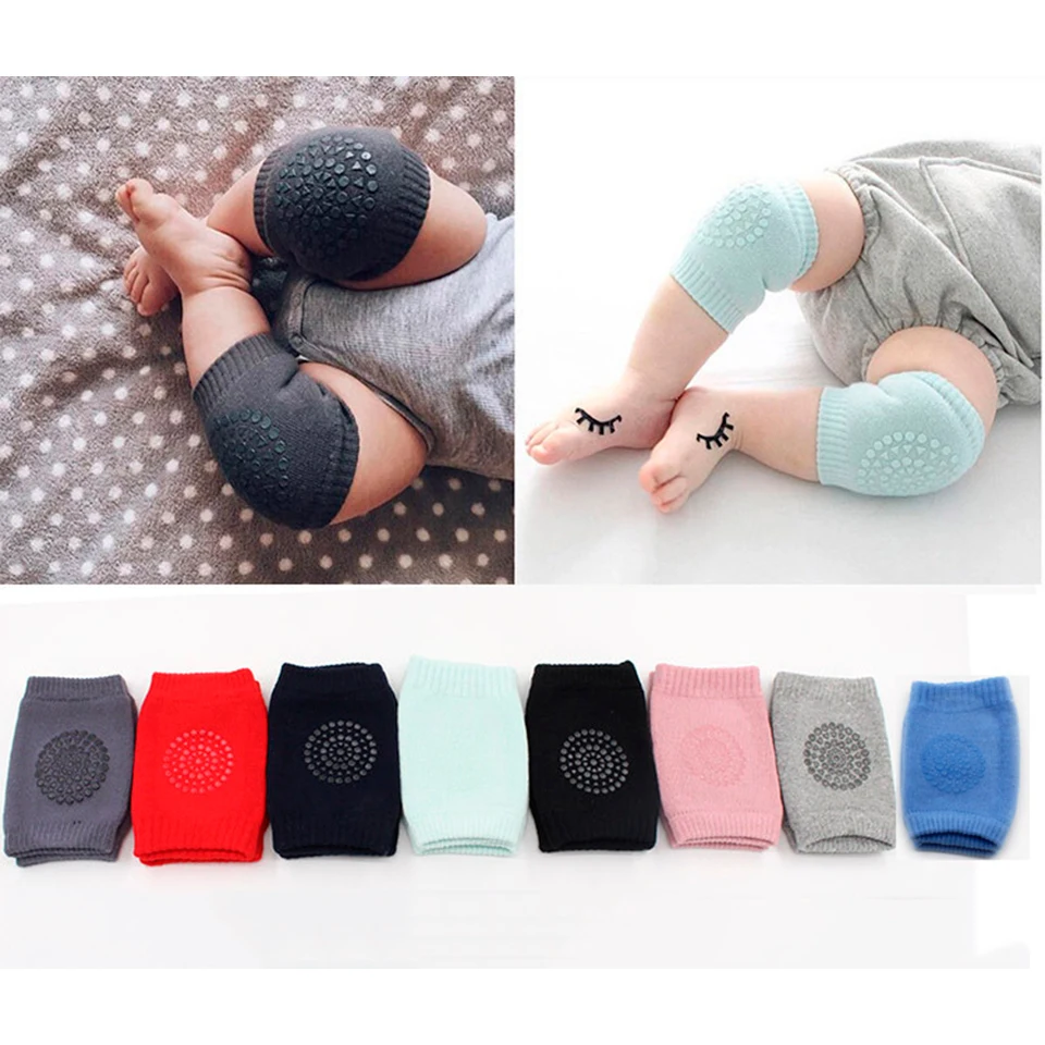 

1Pair Baby Knee Pads Kids Safety Crawling Socks Protector Non Slip Pads Infant Leg-Warmers Striped for Boys Girls Knee Cap Cover