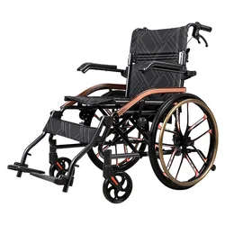 Fauteuil roulant pliable et léger pour personnes âgées, trottinette portable multifonctionnelle pour personnes à mobilité réduite 