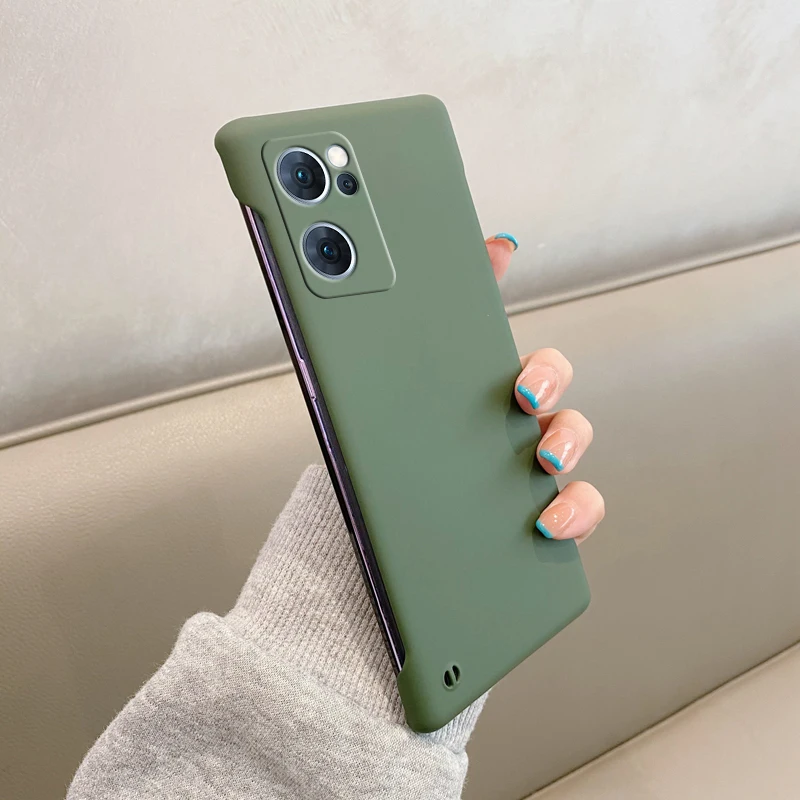 Matte Frameless Phone Case For Oppo Reno Series Slim Shockproof_voghion.com