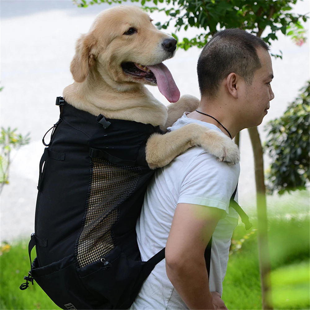 Breathable Pet Dog Carrier Bag For Large Dogs Golden Retriever Bulldog