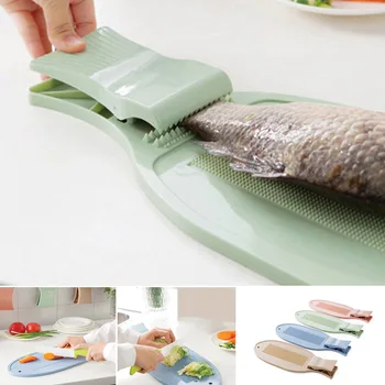 

Anti Skid Fish Fixing Cutting Board Kitchen Gadgets Non-slip Plastic Chopping Block with Clip Thicken Fix Plate for Killing Fish