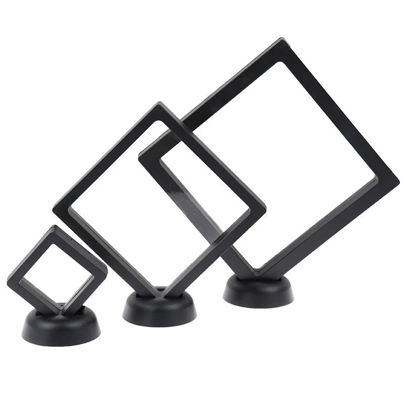 Square 3D Floating Jewelry Coin Display Frame Holder Box Case Stand Home Decorations afbeelding