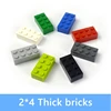 50pcs 2*4 Dots Thick bricks multiple color Educational Creative DIY Bulk Set Building Blocks Compatible All Brands classic parts ► Photo 1/6