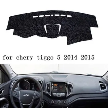 

2014 2015-2017 Car Styling Rose Pattern Non-slip Dashmat Dash Mat Dashboard Cover Pad Cover Carpet Car Sticker for CHERY TIGGO