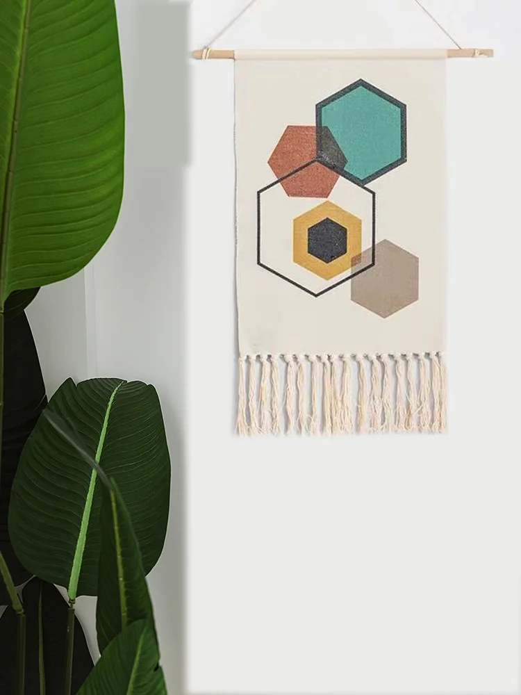 Ручной Тканый гобелен с кисточками скандинавский Электрический счетчик коробка