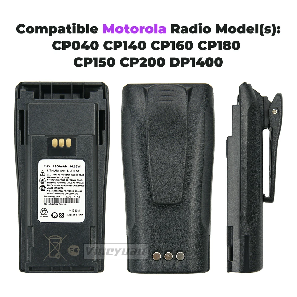Radio Motorola Motorola CP040, CP140, CP150, CP250 Li-ion 7.4V 2500mAh Batteria Ngm Explorer - Foto 4