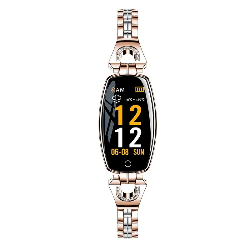 

H8 Smart Bracelet Color Screen Step Count Heart Rate Blood Pressure Alarm Clock Take Medicine Conference Remind Top Grade Women'