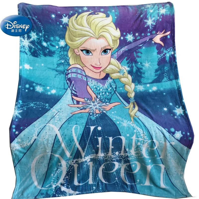 Couverture en molleton de corail pour filles | Princesse Disney, bleu ciel reine des neiges, couverture d'hiver, Super douce, pour cadeaux d'anniversaire, pour enfants en bas âge