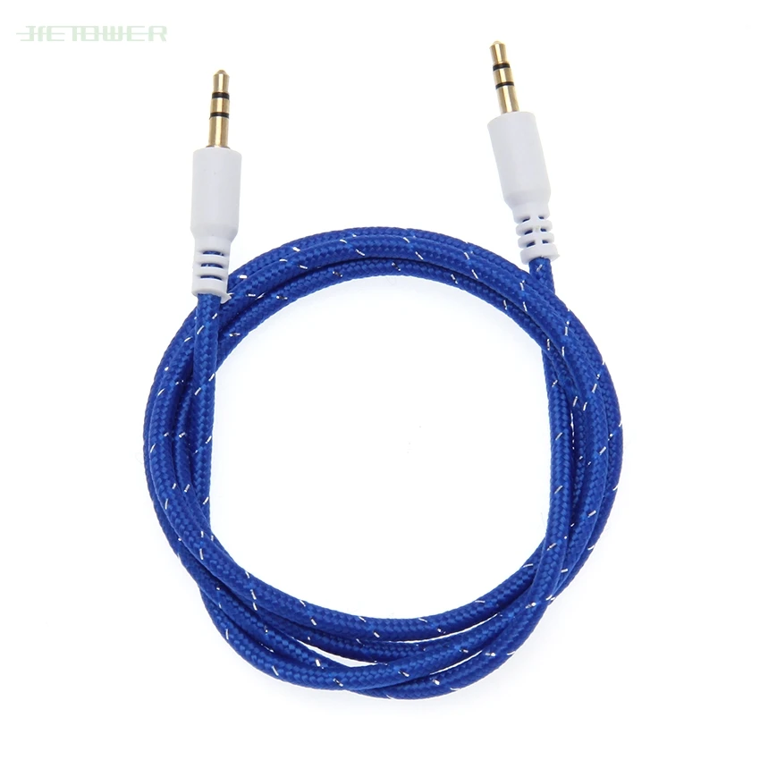 3 5mm Jack Audio Cable Gold Plated Jack 3 5 Mm Male To Male Aux Cable for IPhone Car Headphone Speaker 50pcs lot