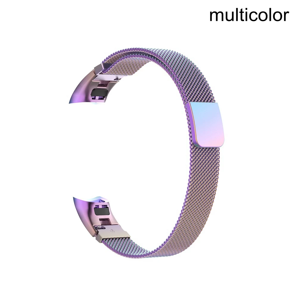 multicolor Новое поступление Миланская петля ремешок магнитная сетка из нержавеющей стали модный ремешок для наручных часов для huawei Honor Band 5 4 браслета прочный - Цвет: multicolor