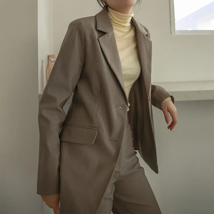 

Thirteen Line 2019 Autumn Clothing Korean-style New Style Loose-Fit CHIC Hong Kong Flavor Retro Small Suit Coat Women's INS Fash