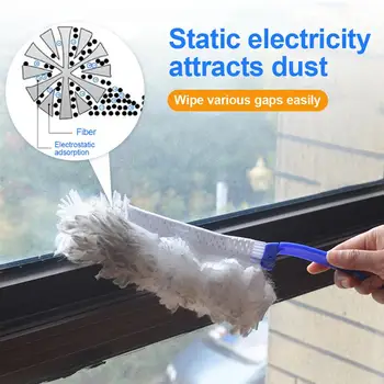 

Household Furniture Cleaning Dust-free Clean Up Dead Keyboard Duster Hairs Wholesale with Dust Cloth with 5 Replacement Head