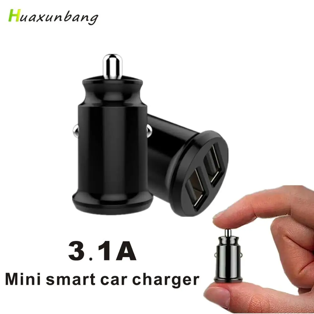 

Mini Car Charger Car USB Fast Charger Dual USB Car Charger QC3.0 Voltage Monitoring Car USB Charger For iPhone Samsung Xiaomi