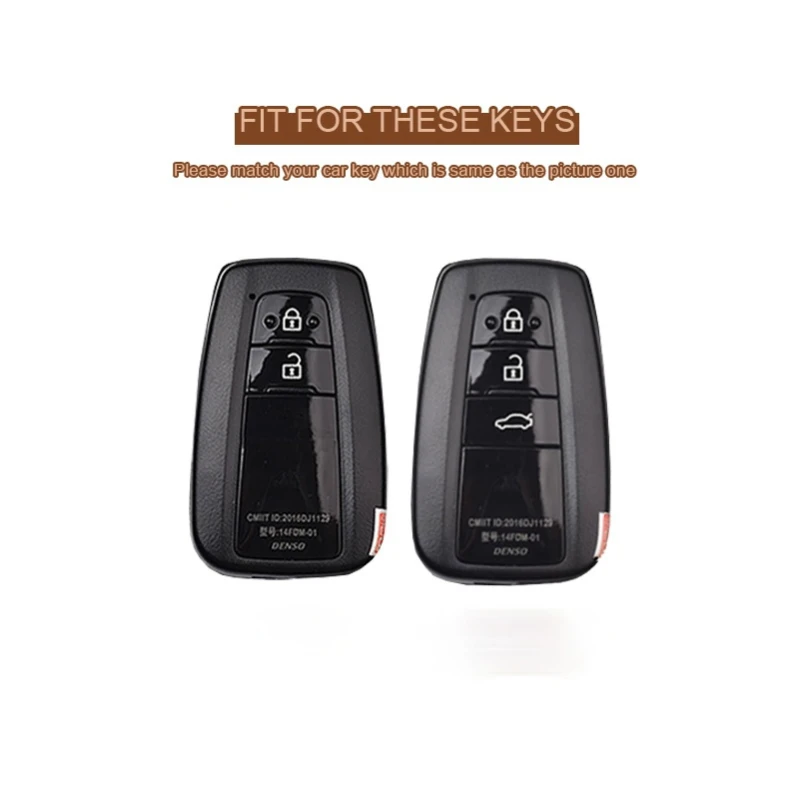 Coperture della copertura della cassa chiave dell'automobile in lega di zinco per Toyota CHR C-HR Prado Prius Camry Corolla RAV4 2017 2018 2019 accessori - H119a919b60e04c3ebeaac845c4990bb0L