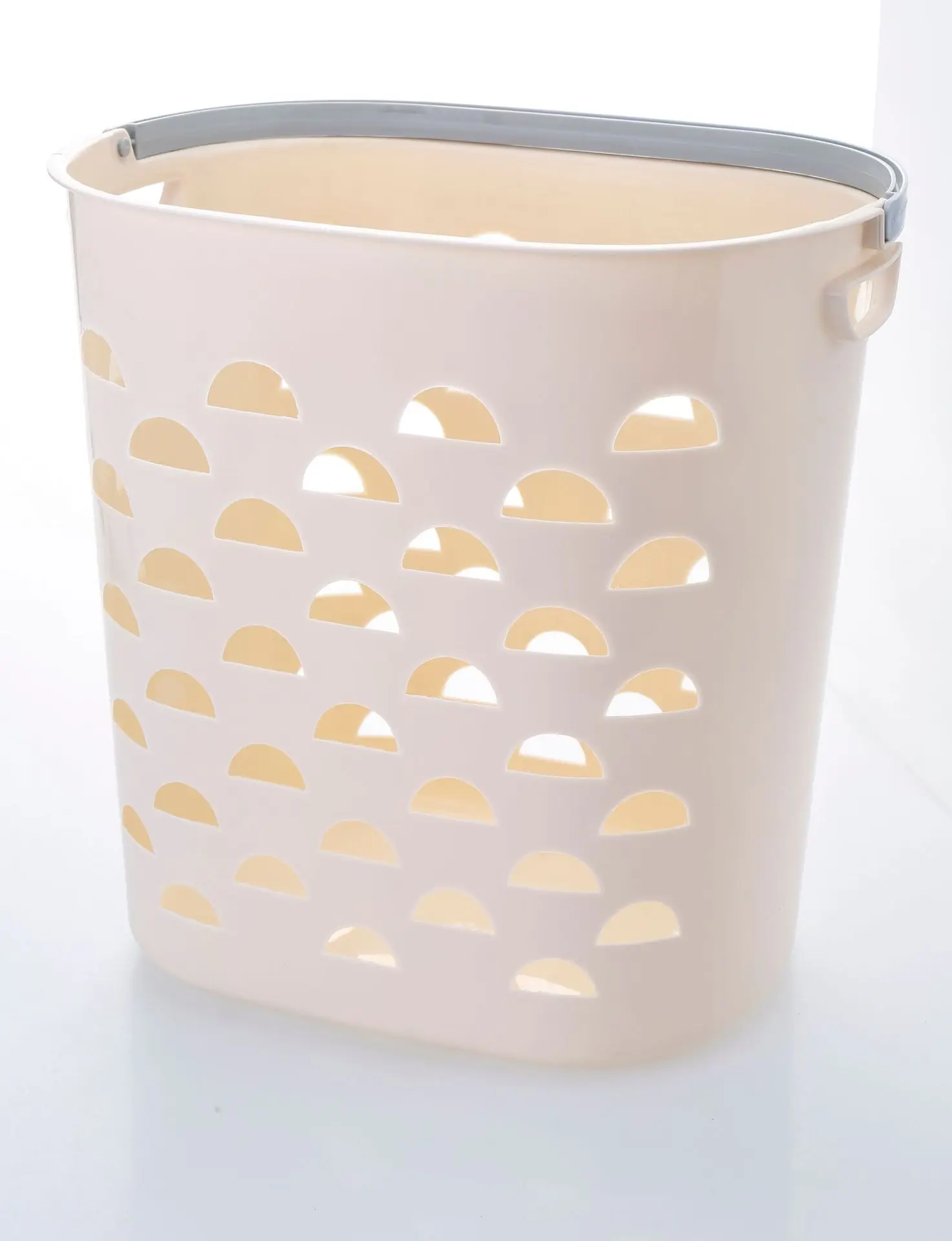 Wishing Tree Large Size Plastic Handle Hollow out Laundry Basket Japanese Style Clothes Laundry Basket Clothes Basket Toy Storag
