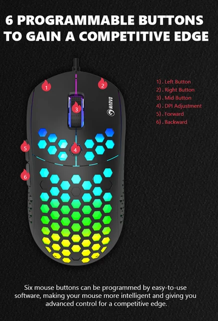 Marvo M399 Honeycomb Lightweight Gaming Mouse