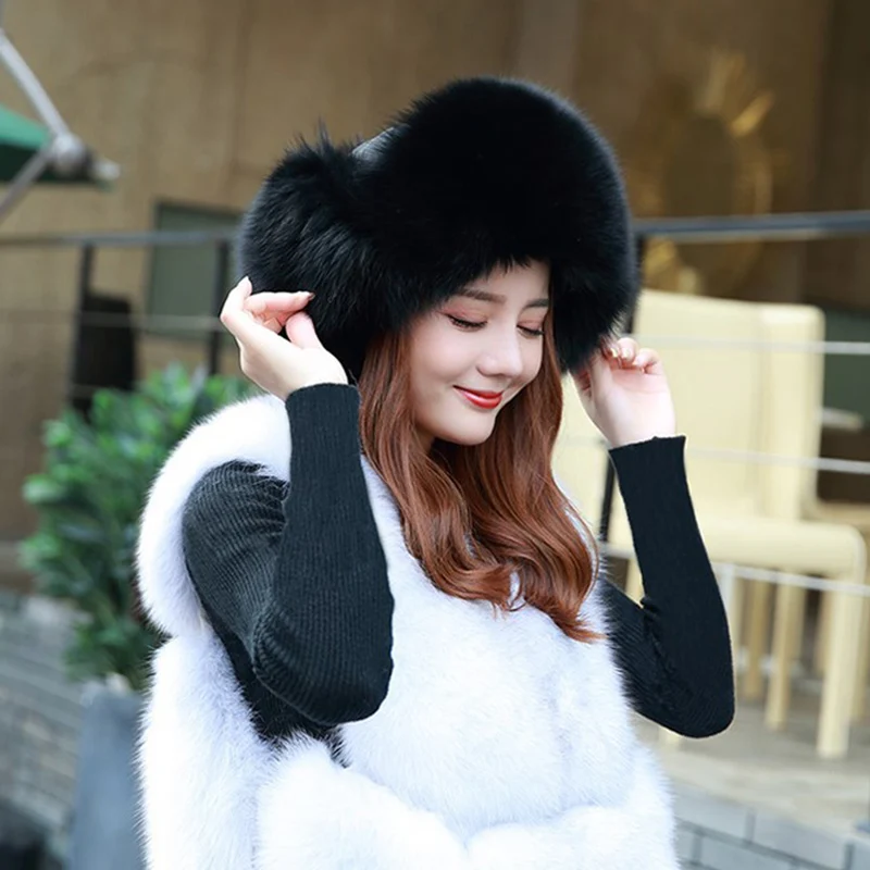 Зимняя теплая шапка из искусственного меха корейская модная шапка женская Толстая Удобная Теплая Лыжная шапочка для бассейна JS26