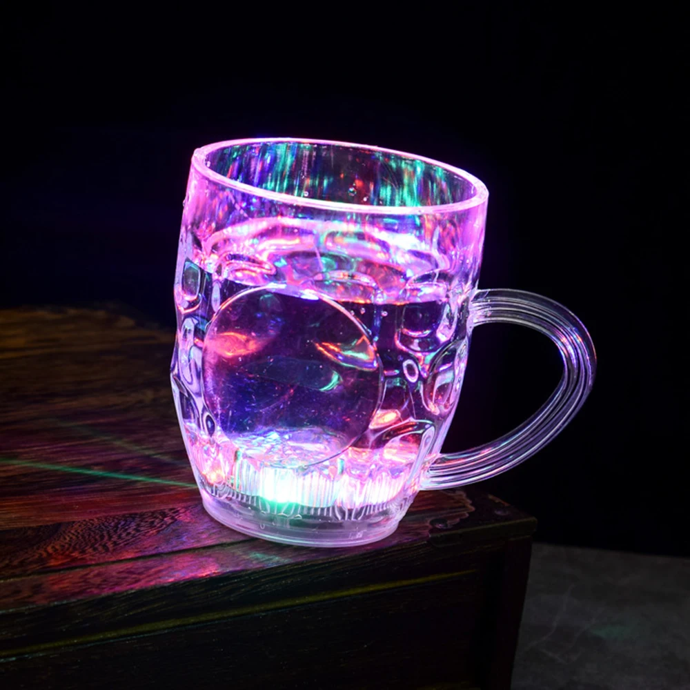 Creative Induction Luminous Beer Cup LED Mug Wine Light Cup Decortions Present Gift Wedding Bar Celebration 3