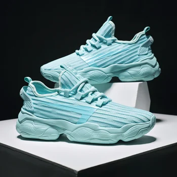 

Leader Show Men Sports Shoes Lace-up Light Comfortable Trend Sneaker For Man Run Shoes Zapatos Hombre Men Sneakers Flyknit