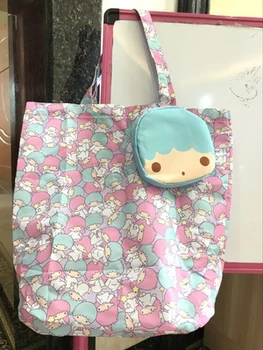 

LISM Twin Star Melody Doraemon Fashion Anime Portable Shopping Bag Reusable Tote Foldable Handbags Pouch Storage Bags NEW