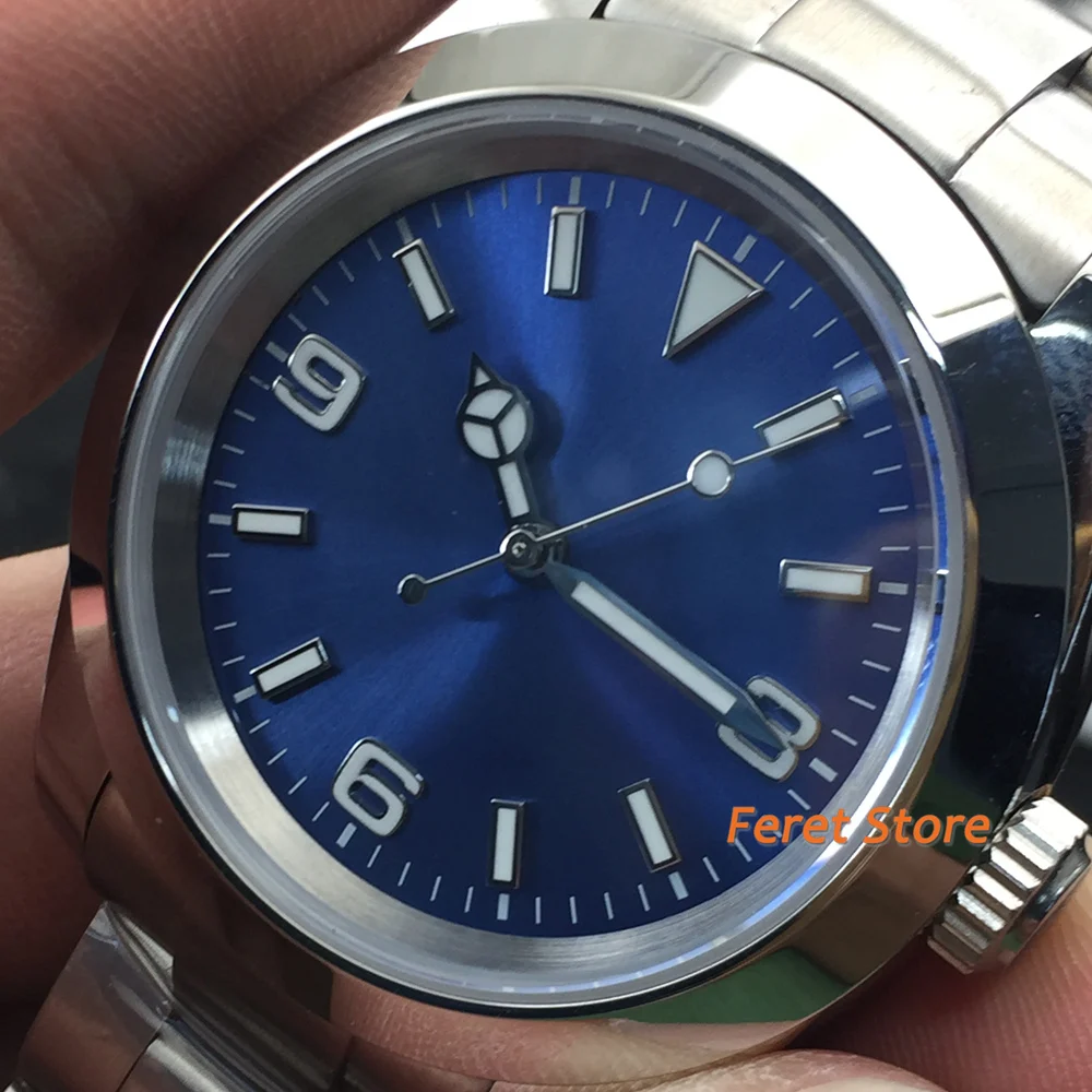 

BLIGER 36MM/39mm Blue Sterile Dial Luminous men's Watch sapphire crystal Miyota 8215 Mingzhu 2813 Automatic mechanical watch