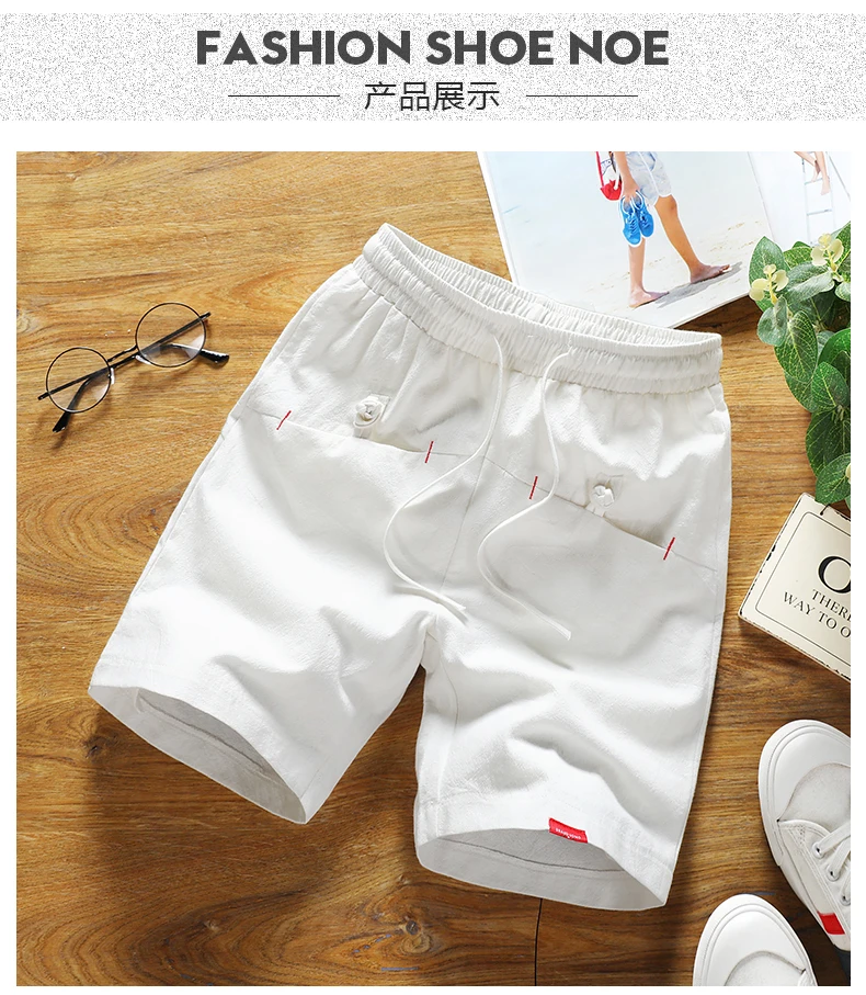 2019 Sinicism летние мужские шорты кэжуал льняные хлопковые однотонные свободные мужские мягкие удобные льняные шорты на шнурке Большие размеры