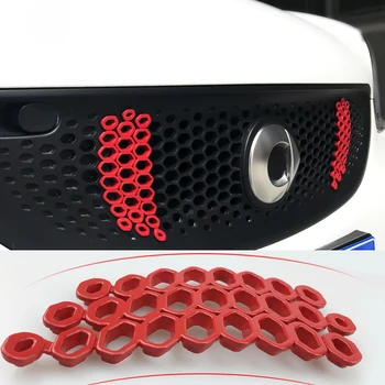 

2x For New Mercedes Smart 453 fortwo forfour Grille Decoration Mesh Honeycomb Decorative Sticker Grill Modified Car Accessories