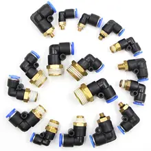 M5 1/8 &quot1/4&quot 3/8 &quot1/2&quot BSP папа x 4/6/8/10/12/14/16 мм Пневматический Локоть