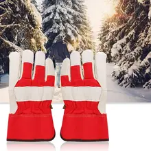 Температура стойкие перчатки для сварки холодного с повышенным сцеплением красный сварщиков Температура противоскользящие износостойкие перчатки сварщика