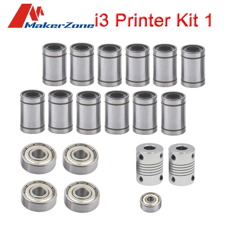 3D Printer Reprap I3 Movement Kit GT2 Belt Pulley 608zz 624zz Ball Bearing LM8UU Linear 5 x 8 Coupler Shaft | Компьютеры и офис