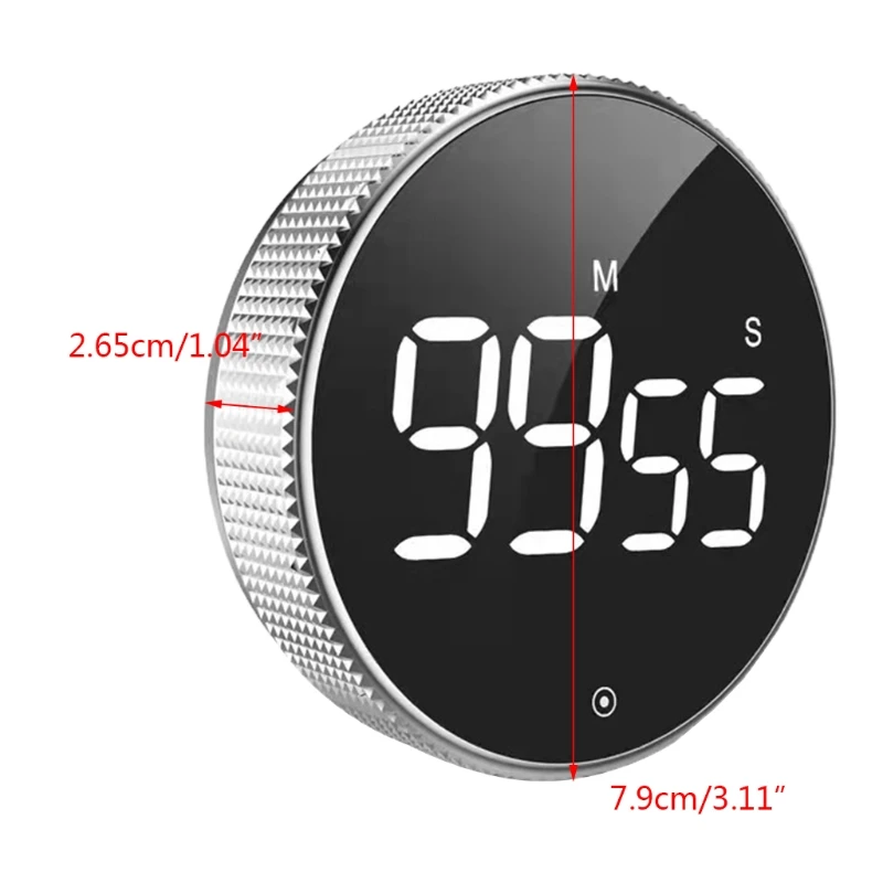 Magnetic Countdown Countup Timer with Large LED Display Electronic Kitchen Timer For Cooking Working Study Stopwatch Alarm Clock 6