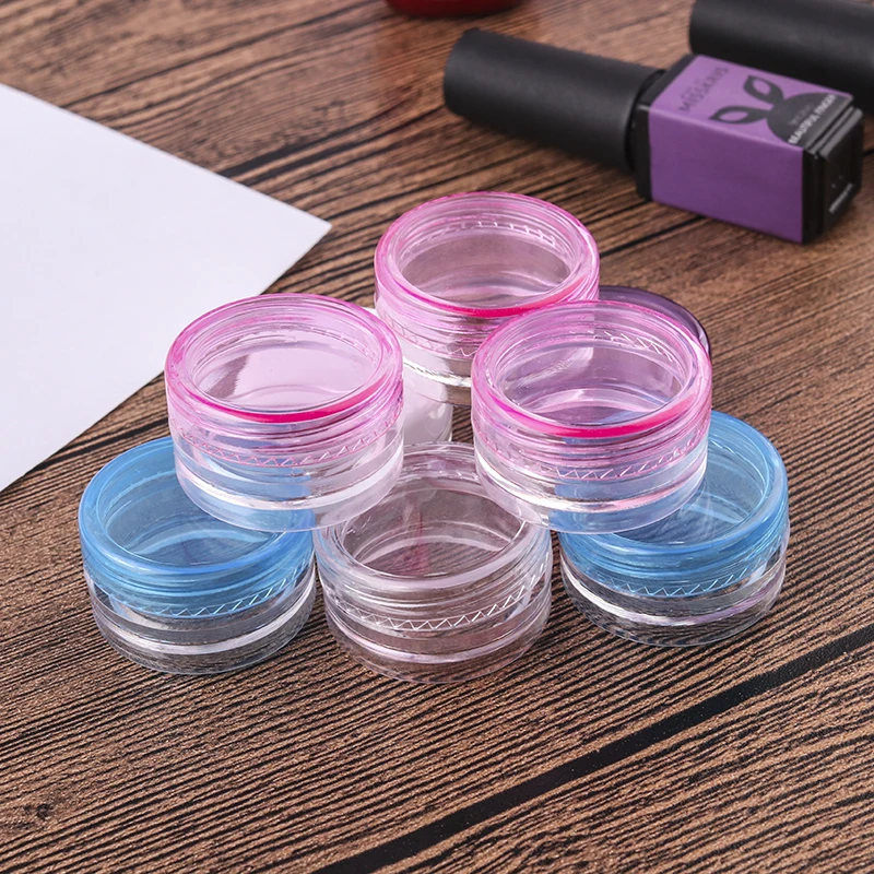 

10pcs 5g Portable Plastic Cosmetic Empty Jars Clear Bottles Eyeshadow Makeup Cream Lip Balm Container Pots