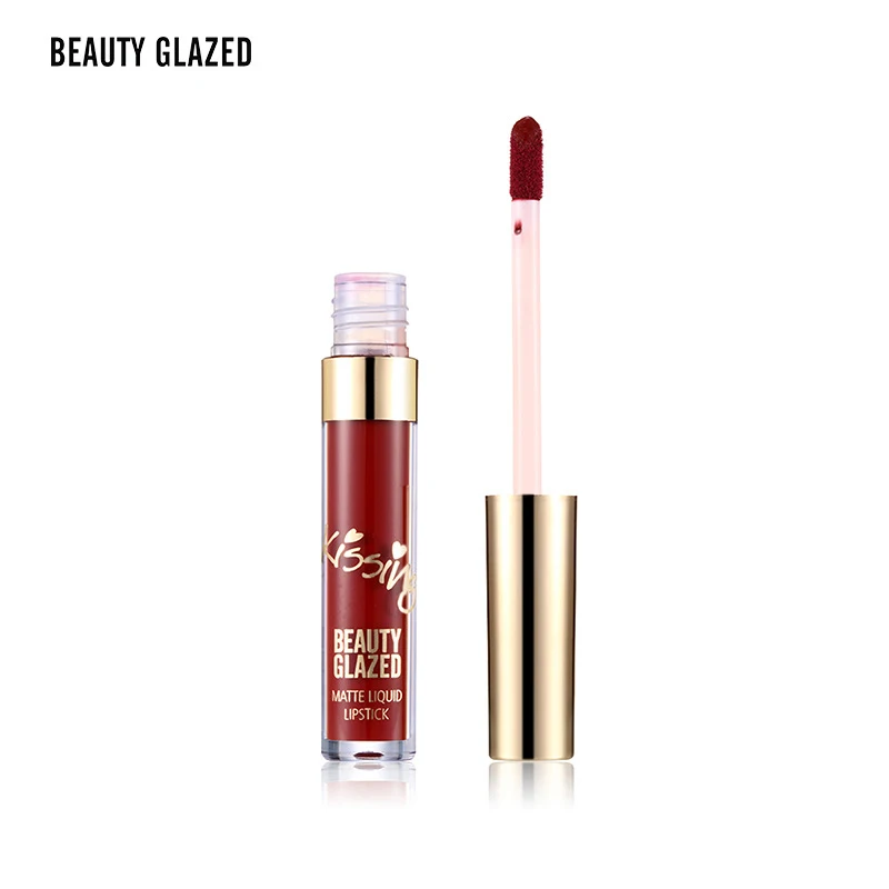 BEAUTY GLAZED 6 шт./компл. матовый блеск для губ, макияж бархатная пикантная однотонная обувь, красный, бежевый, длительный Водонепроницаемый мягкая помада комплект вечерние подарок косметика