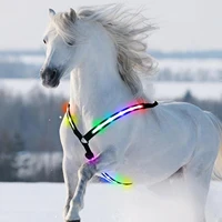 LED Horse Breastplate Collar Safety Reflective Equestrian Breast Collar Straps Horse LED Chest Breastplate Collar 1
