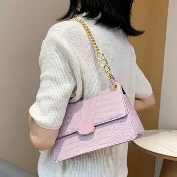 

Crocodile pattern Chain Tote bag 2020 Fashion New High-quality PU Leather Women's Designer Handbag Travel Shoulder Messenger Bag