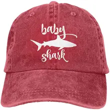 Унисекс винтажная Регулируемая Кепка Заказная детская Акула соленая вода жена Модная хлопковая бейсболка, красная