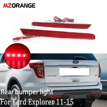 MZORANGE arka fren kuyruk sis farları süper parlak avrupa tarzı LH RH LED tampon reflektörler Ford Explorer 2011 2015