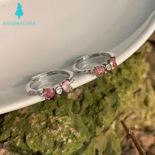 

natural Tourmaline ring female handmade ring Jewelry for Women Gift