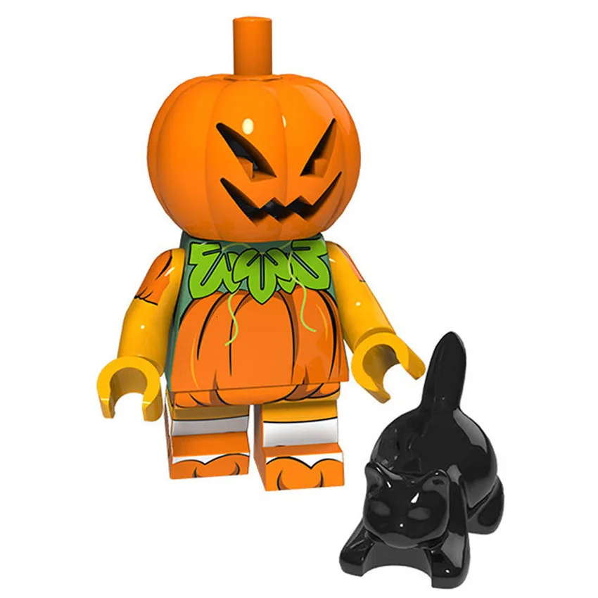 Tanie 16 sztuk zestaw Halloween Vampire Little Witch Clown dyniowy duch Zombie Moster klocki klocki kompatybilne Legoings Friends