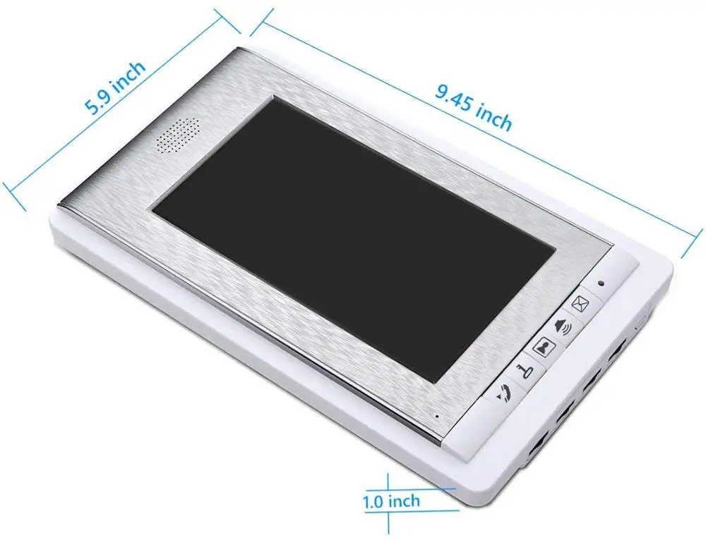 7 ''TFT lcd Проводной видео-телефон двери визуальный видеодомофон Громкая связь домофон система с водонепроницаемой наружной ИК-камерой для дома