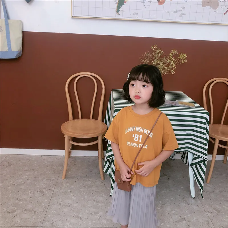 Tao. catkids/ летняя одежда, новые модели, свободные шифоновые плиссированные штаны для девочек, детские штаны с эластичной резинкой на талии