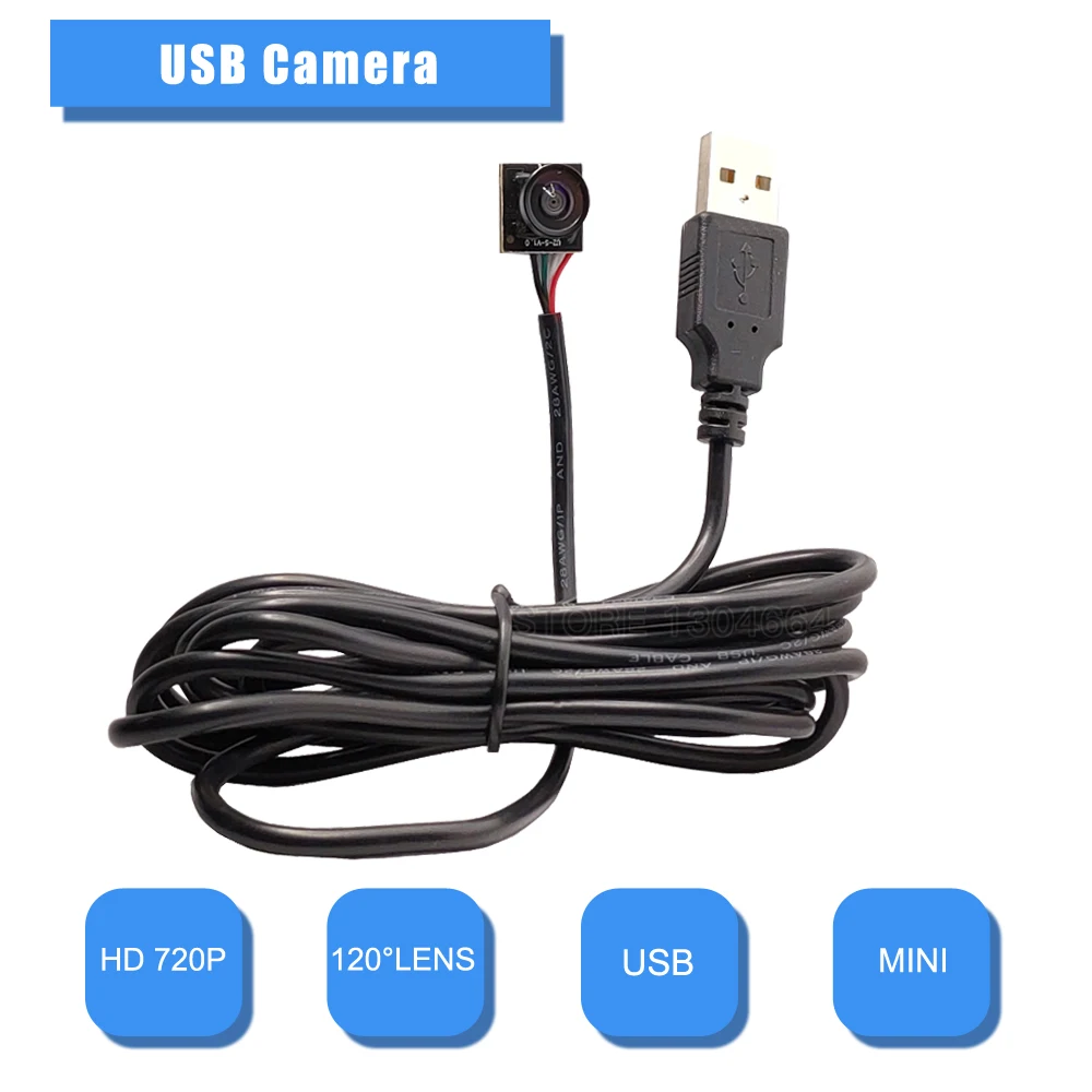 HD 720P широкоугольный объектив видеонаблюдения UVC USB камера мини модуль печатная