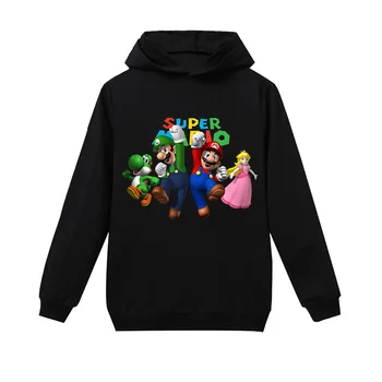 

Children Clothing Boys Oversized Hoodie New Classic Games Super Mario Tops Bros Baby Girls Sweatshirt Kids Teen Clothes