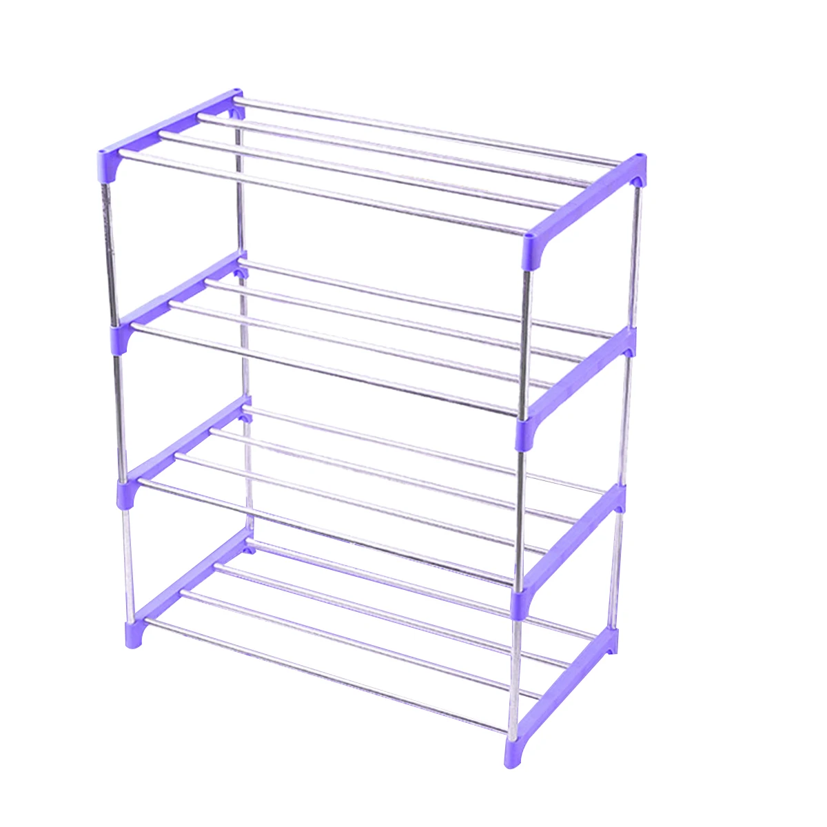 Stainless Steel Shoe Hanger Storage Rack Household 4 Tiers Shoes Shelf Slippers High Heels Holder Organizer (Random Color) | Дом и сад