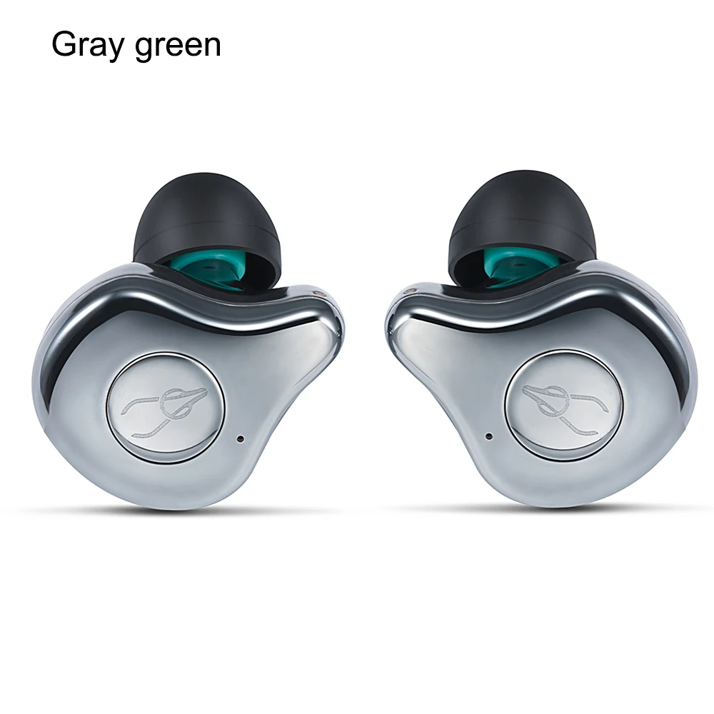 Gray green Sabbat E12 Ultra TWS Bluetooth 5,0 наушники спортивные Hi-Fi стерео беспроводные наушники гарнитура с шумоподавлением чехол для зарядки - Цвет: Gray green