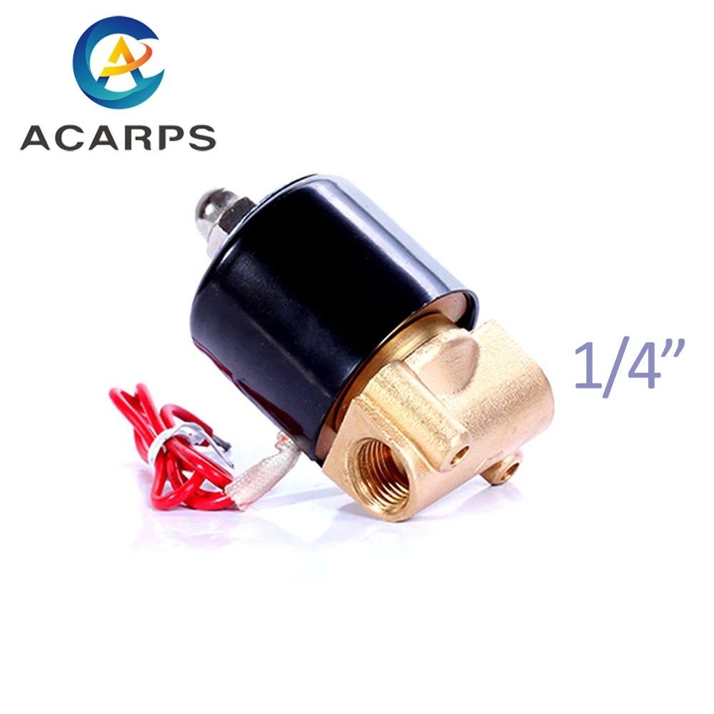 1/8" 1/4" 3/8"  Brass Electric Solenoid Valve 12V 24V 220V 110V Normally Closed Solenoid Valve For Water Oil Air